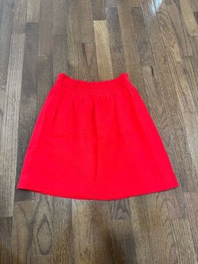 J. Crew Vibrant Red Elastic-Waist Mini Skirt
